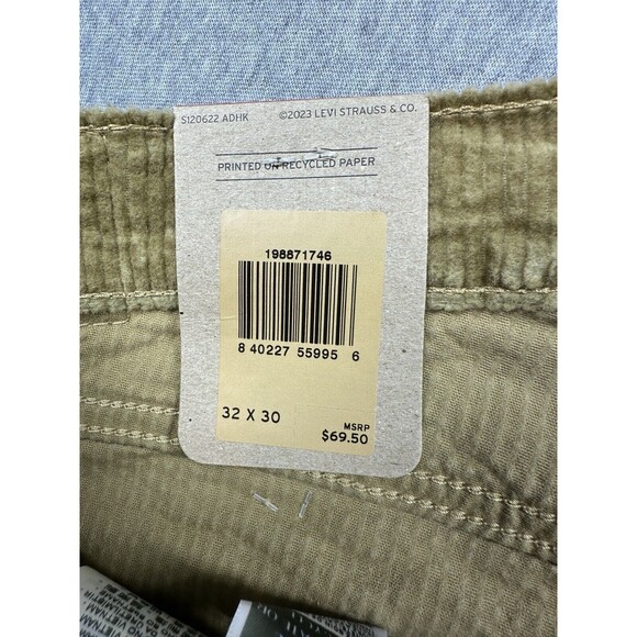 WOMEN'S LEVI'S BOYFRIEND LIGHT BROWN CORDUROY PANTS-MID RISE 32x30 NWT - Picture 2 of 7